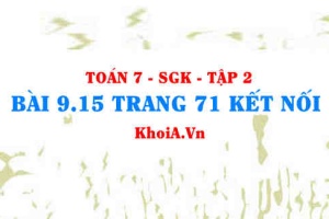 Bài 9.15 trang 71 Toán 7 Kết nối tri thức Tập 2